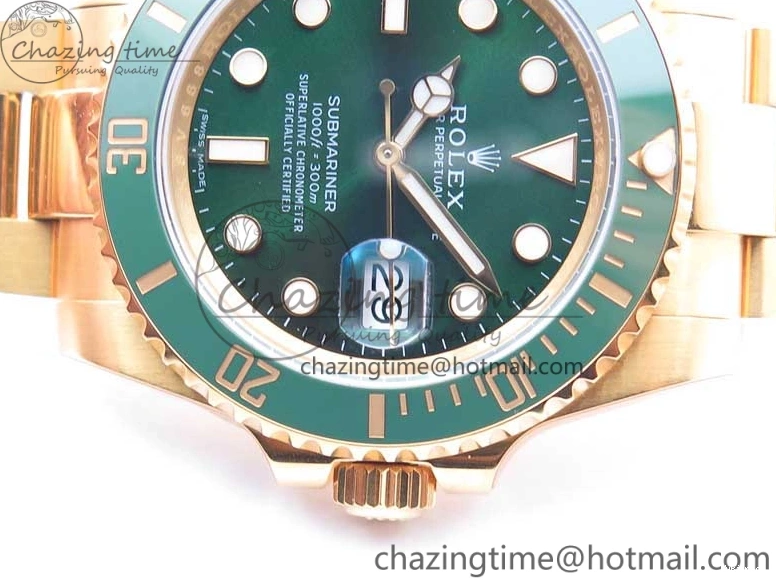Wrapped YG 116610 Wrapped A2836 Edition ROF Submariner LV YG Green Bracelet on Best Dial 0422